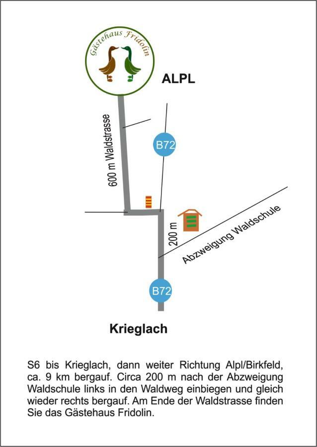 Gaestehaus Fridolin Krieglach Exteriér fotografie